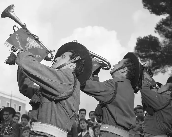 Framed Print : Italian Soldiers Playing Trumpets During Army Day Framed Print : Italian Soldiers Playing Trumpets During Army Day
