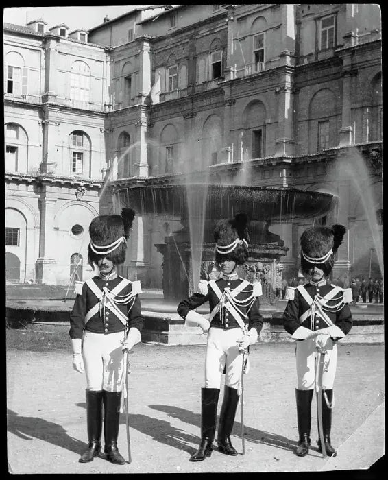 Framed Print : Italian Soldiers Stand W / Swords Framed Print : Italian Soldiers Stand W / Swords