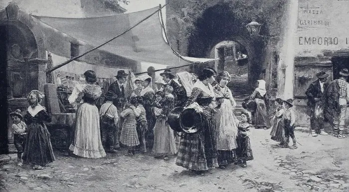 Framed Print : Italian Street Vendor, Italy, Historic, digital reproduction of an original 19th century painting Framed Print : Italian Street Vendor, Italy, Historic, digital reproduction of an original 19th century painting