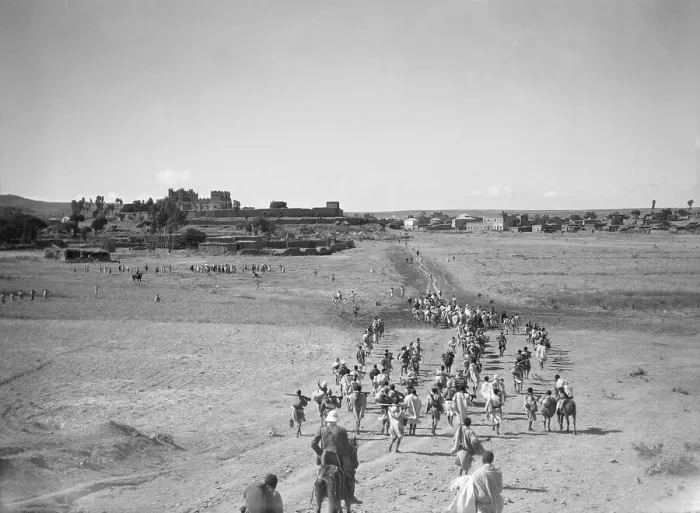 Framed Print : Italian Troops Marching Into Makale Framed Print : Italian Troops Marching Into Makale