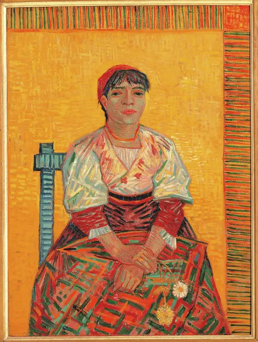 Framed Print : The Italian Woman, by Vincent Van Gogh, 1887, 19th Century, oil on canvas, cm 81 x 60 Framed Print : The Italian Woman, by Vincent Van Gogh, 1887, 19th Century, oil on canvas, cm 81 x 60