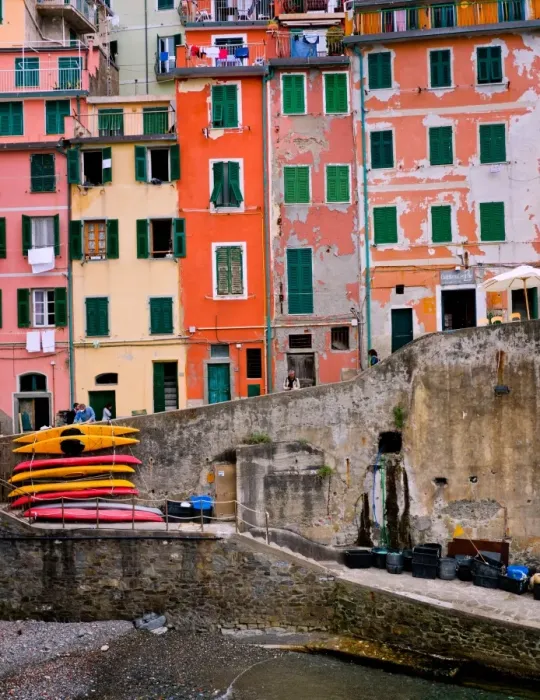 Framed Print : Italy, Cinque Terra Village Colour