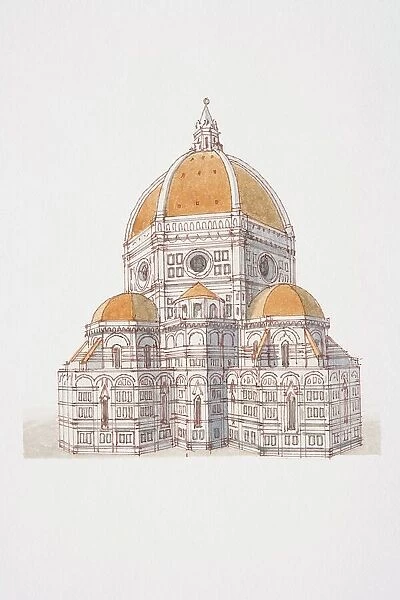 Italy, Florence Cathedral, front view