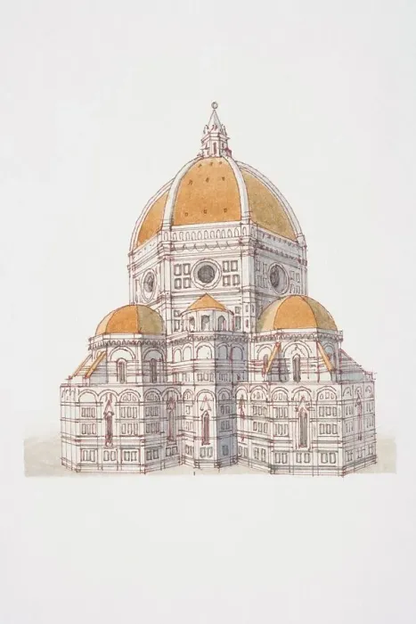 Framed Print : Italy, Florence Cathedral, front view Framed Print : Italy, Florence Cathedral, front view