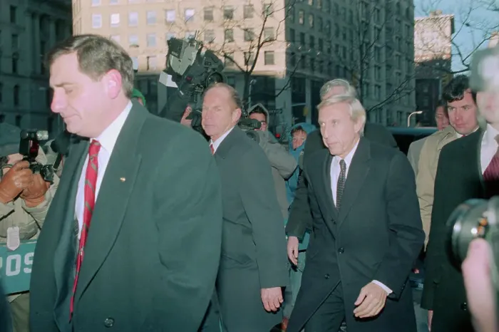 Framed Print : Ivan Boesky Leaving Court Room Framed Print : Ivan Boesky Leaving Court Room