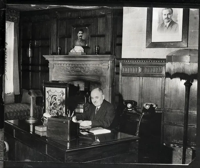 Framed Print : Ivan Maisky Reading in Office Framed Print : Ivan Maisky Reading in Office