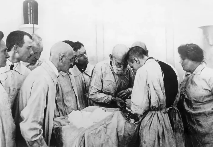 Framed Print : Ivan Pavlov Operating on Dog Framed Print : Ivan Pavlov Operating on Dog