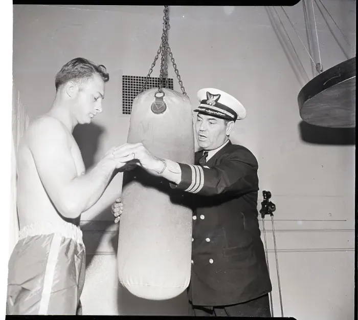 Framed Print : J. Dempsey Gives Commander Punching Tips Framed Print : J. Dempsey Gives Commander Punching Tips