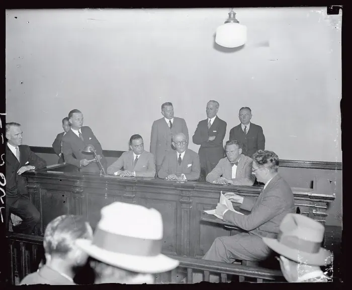 Framed Print : J. Edgar Hoover Attending Hauptman Trial Framed Print : J. Edgar Hoover Attending Hauptman Trial