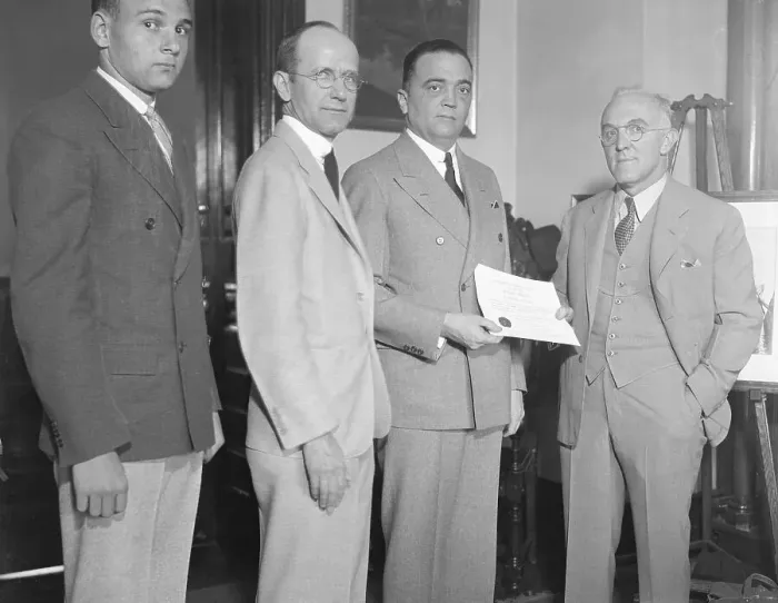 Framed Print : J. Edgar Hoover at Award Presentation Framed Print : J. Edgar Hoover at Award Presentation