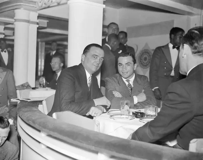 Framed Print : J. Edgar Hoover with Barney Ross Framed Print : J. Edgar Hoover with Barney Ross