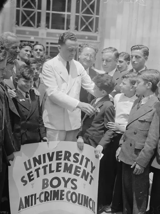 Framed Print : J. Edgar Hoover Congratulating Boys Framed Print : J. Edgar Hoover Congratulating Boys