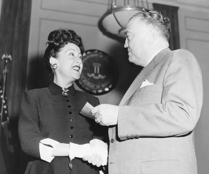 Framed Print : J. Edgar Hoover and Ethel Merman Shaking Hands Framed Print : J. Edgar Hoover and Ethel Merman Shaking Hands