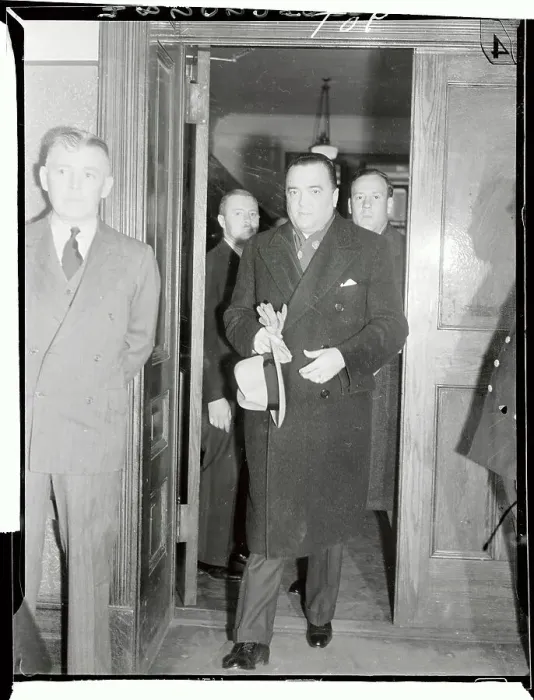 Framed Print : J. Edgar Hoover Leaving Court Holding Gloves and Hat Framed Print : J. Edgar Hoover Leaving Court Holding Gloves and Hat