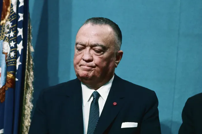 Framed Print : J. Edgar Hoover Listening to Speech Framed Print : J. Edgar Hoover Listening to Speech