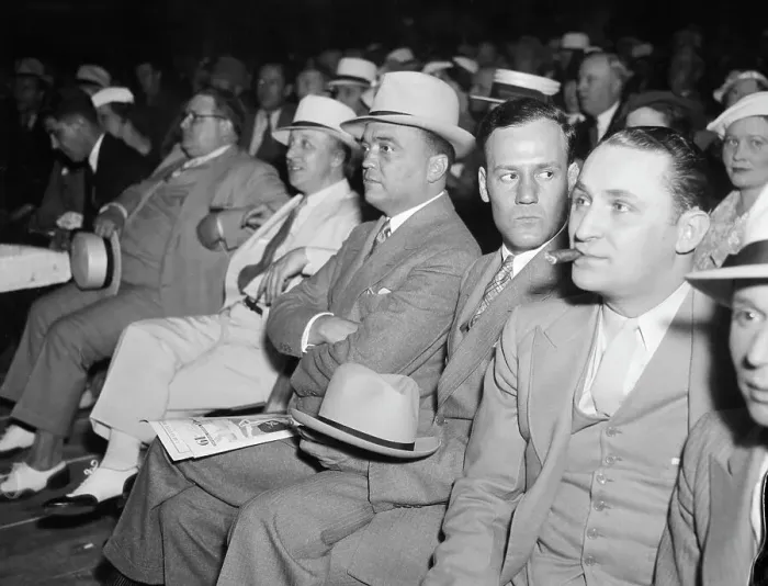 Framed Print : J. Edgar Hoover Seated at Boxing Match Framed Print : J. Edgar Hoover Seated at Boxing Match