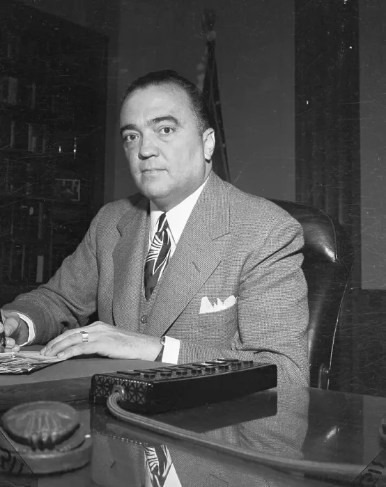 Framed Print : J. Edgar Hoover Standing in his FBI Office Framed Print : J. Edgar Hoover Standing in his FBI Office