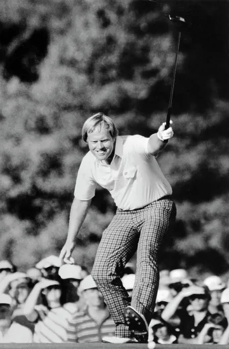 Framed Print : J. Nicklaus Sinks A Putt To Win Masters