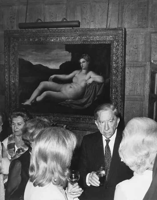 Framed Print : J. Paul Getty at a Cocktail Party at His Home Framed Print : J. Paul Getty at a Cocktail Party at His Home