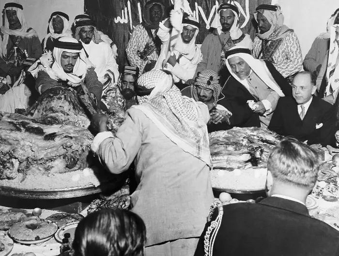 Framed Print : J. Rives Childs and King Ibn Saud Framed Print : J. Rives Childs and King Ibn Saud
