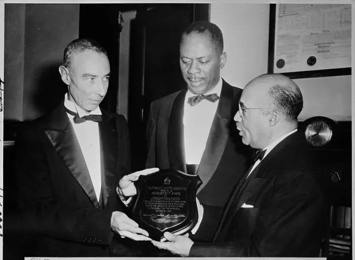 Framed Print : J. Robert Oppenheimer Receiving Award Framed Print : J. Robert Oppenheimer Receiving Award