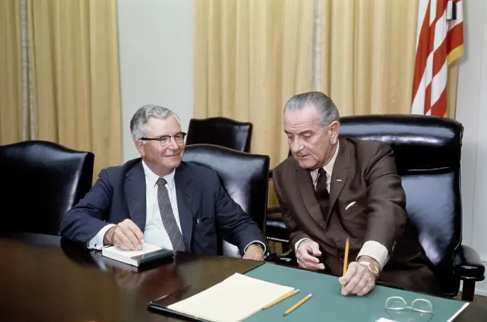 Framed Print : J Russell Wiggins And President Johnson Framed Print : J Russell Wiggins And President Johnson