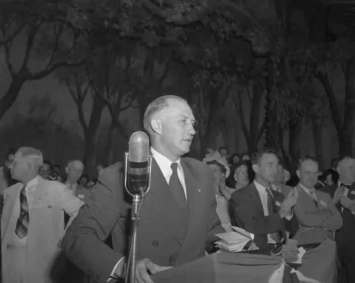 Framed Print : J. Strom Thurmond Speaking into a Microphone Framed Print : J. Strom Thurmond Speaking into a Microphone