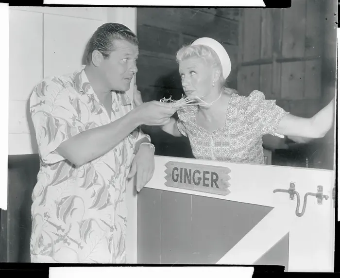 Framed Print : Jack Carson Feeding Straw to Ginger Rogers Framed Print : Jack Carson Feeding Straw to Ginger Rogers