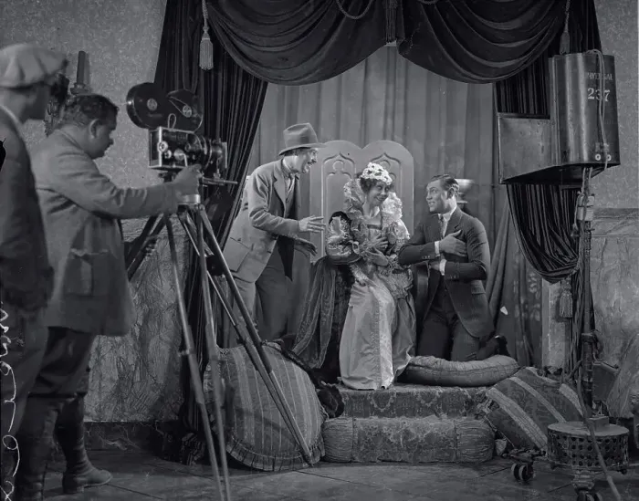 Framed Print : Jack Dempsey Acting Before Camera Framed Print : Jack Dempsey Acting Before Camera