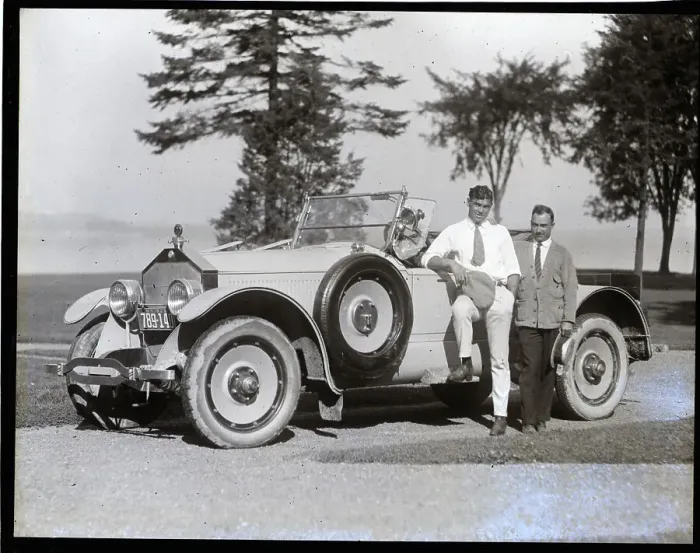 Framed Print : Jack Dempsey With Automobile