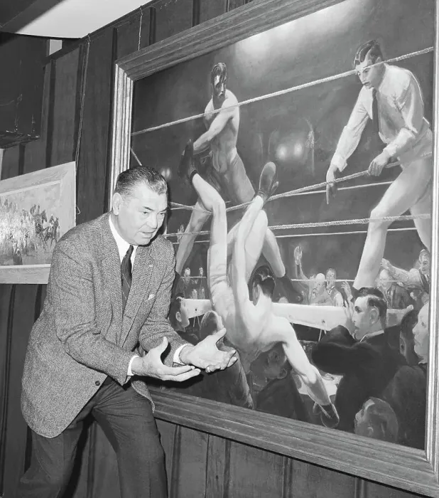 Framed Print : Jack Dempsey Catching Himself in Painting Framed Print : Jack Dempsey Catching Himself in Painting