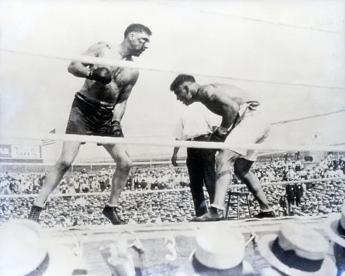 Framed Print : Jack Dempsey Ducking Jess Willard Punch Framed Print : Jack Dempsey Ducking Jess Willard Punch