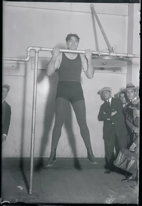 Framed Print : Jack Dempsey Exercising Framed Print : Jack Dempsey Exercising
