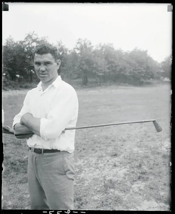 Framed Print : Jack Dempsey with Golf Club