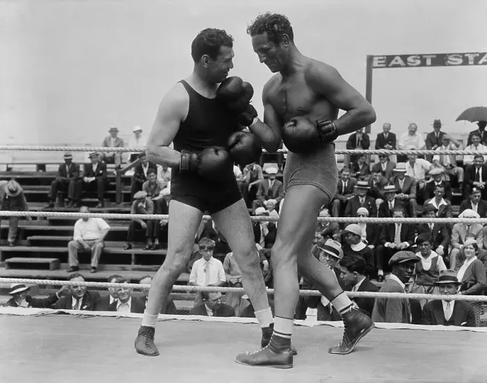 Framed Print : Jack Dempsey and Max Baer Squaring Off Framed Print : Jack Dempsey and Max Baer Squaring Off