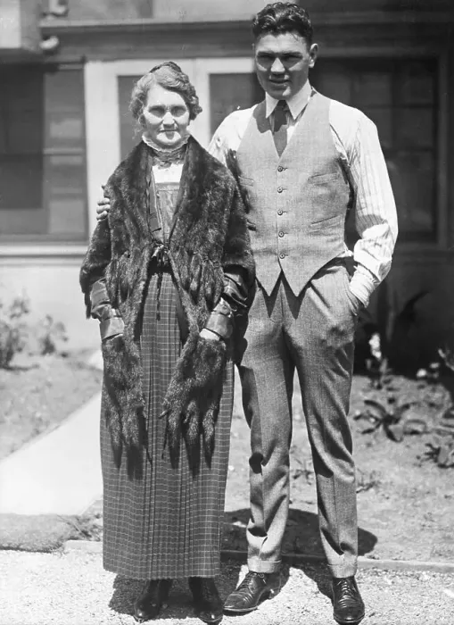 Framed Print : Jack Dempsey with Mother Framed Print : Jack Dempsey with Mother