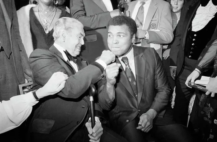 Framed Print : Jack Dempsey Seated with Muhammad Ali Framed Print : Jack Dempsey Seated with Muhammad Ali