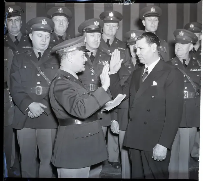 Framed Print : Jack Dempsey Taking Military Oath Framed Print : Jack Dempsey Taking Military Oath