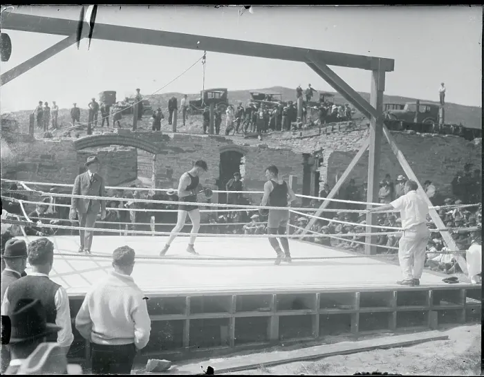 Framed Print : Jack Dempsey Training in the Ring Framed Print : Jack Dempsey Training in the Ring