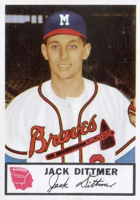 Framed Print : Jack Dittmer Baseball Card Framed Print : Jack Dittmer Baseball Card
