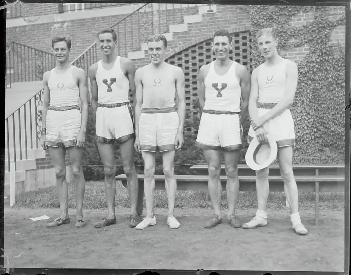 Framed Print : Jack E. Lovelock and Fellow Athletes Framed Print : Jack E. Lovelock and Fellow Athletes