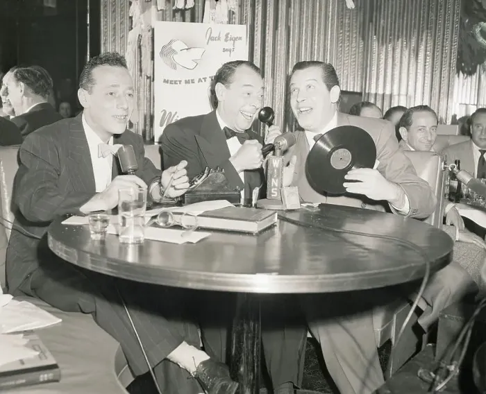 Framed Print : Jack Eigen with Joe Louis and Milton Berle Framed Print : Jack Eigen with Joe Louis and Milton Berle