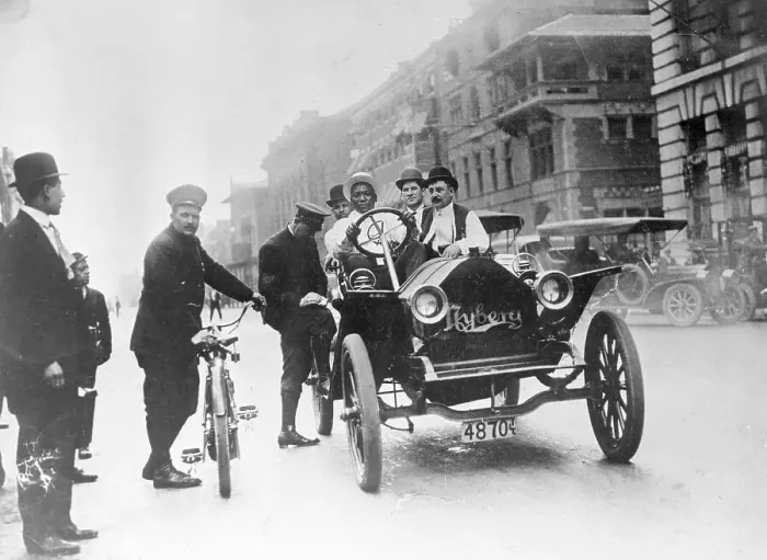 Framed Print : Jack Johnson and His Automobile Framed Print : Jack Johnson and His Automobile