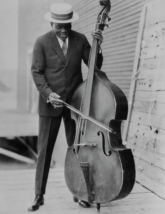 Framed Print : Jack Johnson With Double Bass Framed Print : Jack Johnson With Double Bass