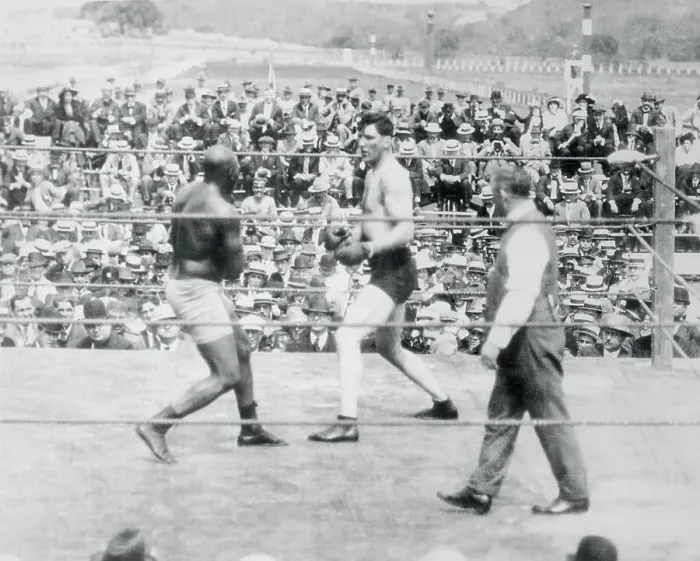 Framed Print : Jack Johnson and Jesse Willard in First Round of Fight in Havana Framed Print : Jack Johnson and Jesse Willard in First Round of Fight in Havana