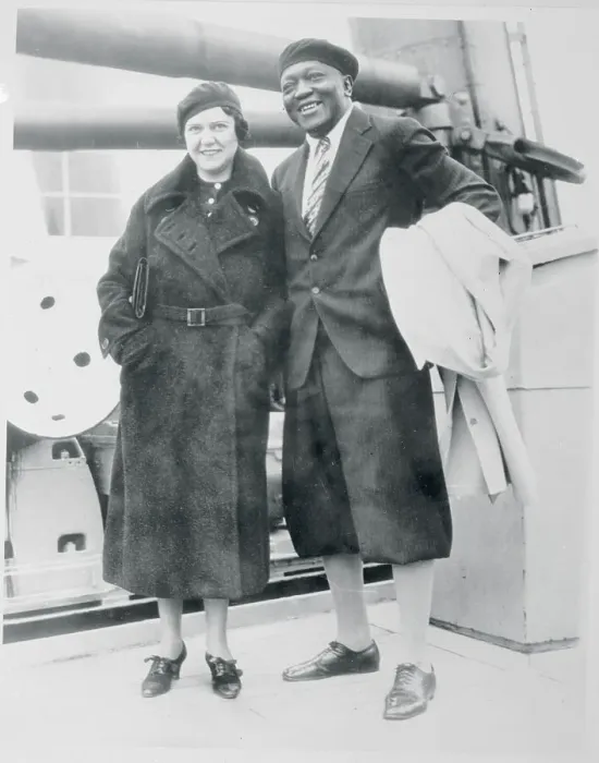 Framed Print : Jack Johnson and Wife on the S.S. Bremen Framed Print : Jack Johnson and Wife on the S.S. Bremen