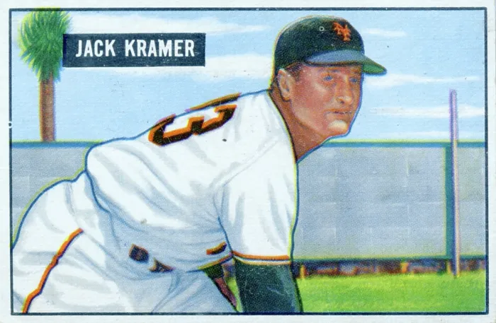 Framed Print : Jack Kramer Baseball Card