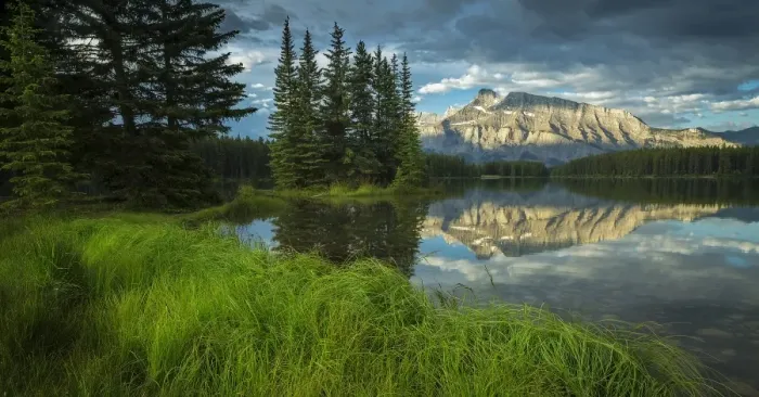 Framed Print : Two Jack Lake Framed Print : Two Jack Lake