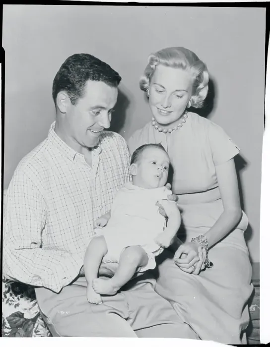 Framed Print : Jack Lemmon and His Family Framed Print : Jack Lemmon and His Family