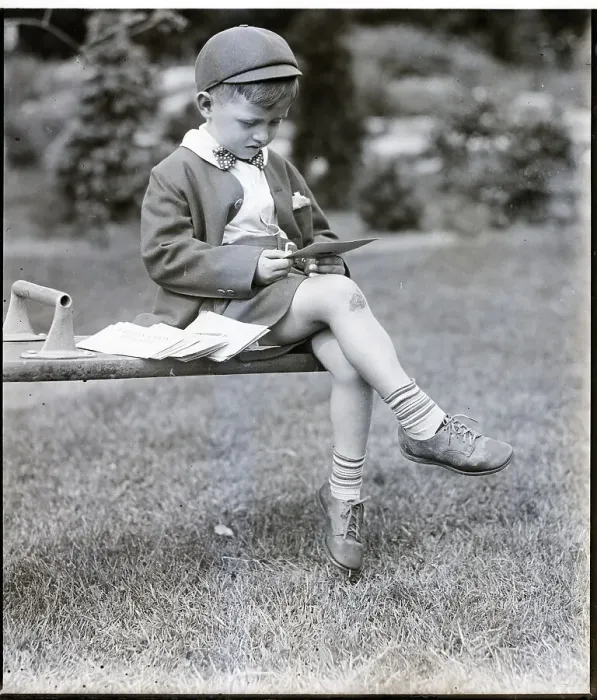 Framed Print : Jack Sharkey, Jr. Looking At Mail Framed Print : Jack Sharkey, Jr. Looking At Mail